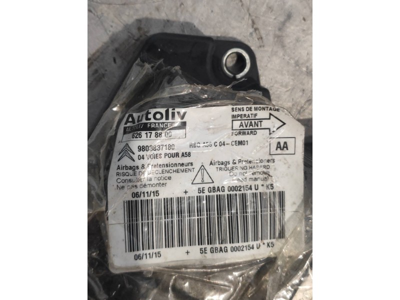 Recambio de centralita airbag para citroen c3 picasso live edition referencia OEM IAM 9803837180 626178800 