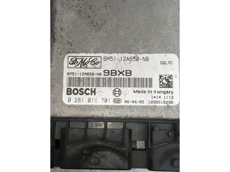 Recambio de centralita motor uce para ford focus c-max (cap) trend (d) referencia OEM IAM 0281011701 6M5112A650NB 
