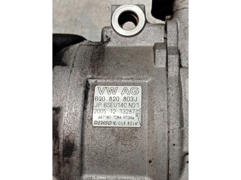 Recambio de compresor aire acondicionado para volkswagen polo (9n3) advance referencia OEM IAM 6Q0820803J JP6SEU14C 
