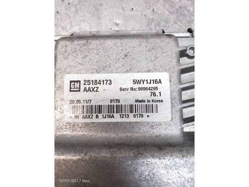 Recambio de centralita motor uce para chevrolet cruze l referencia OEM IAM 25184173 5WY1J16A 