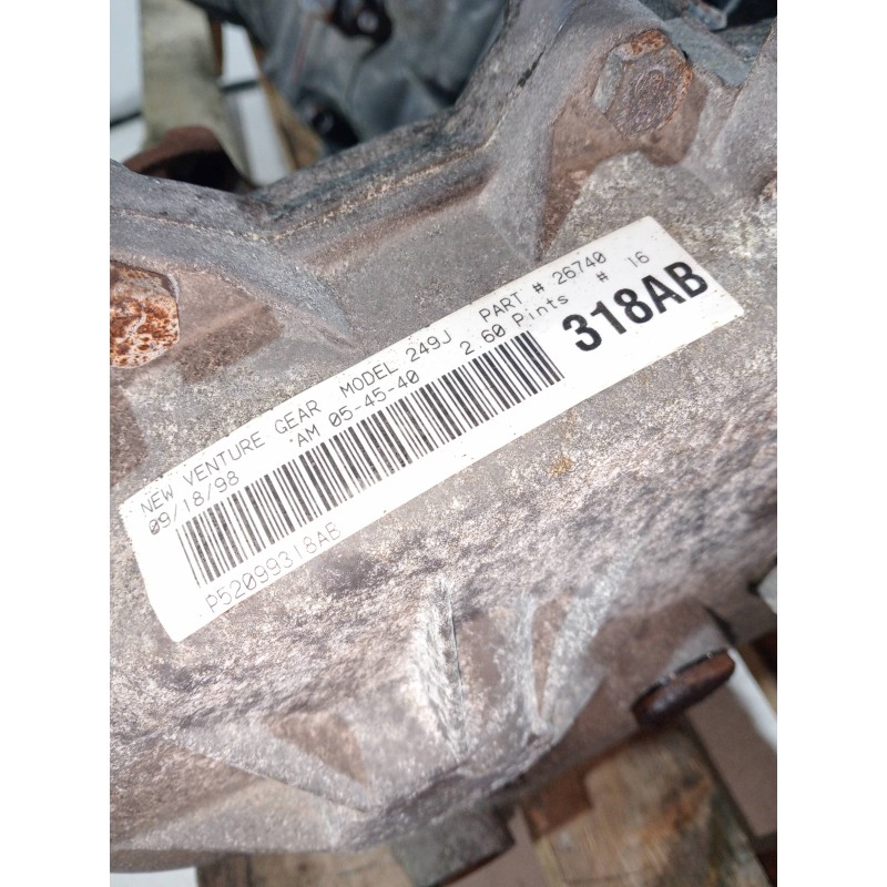 Recambio de caja cambios para jeep gr.cherokee (zj)/(z) 2.5 td canyon referencia OEM IAM 249J272 52099318AB 918983J 5V