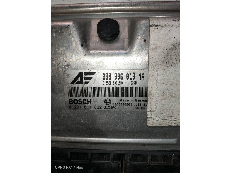 Recambio de centralita motor uce para volkswagen sharan (7m6/7m9) conceptline referencia OEM IAM 0281011822 038906019NA 