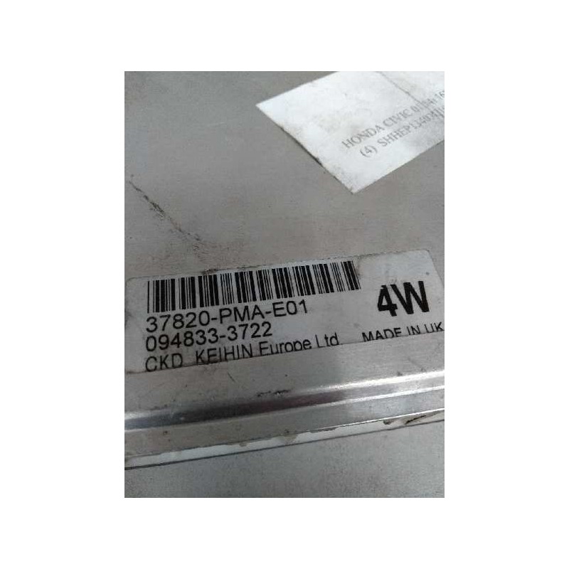 Recambio de centralita motor uce para honda civic berlina 3 (ep1/2) 1.4i s referencia OEM IAM 37820PMAE01 4W 