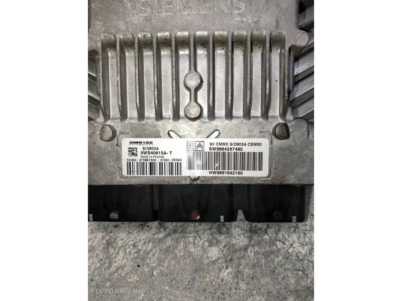 Recambio de centralita motor uce para citroen c4 picasso exclusive referencia OEM IAM SW9664287480 5WS40615A HW9661642180