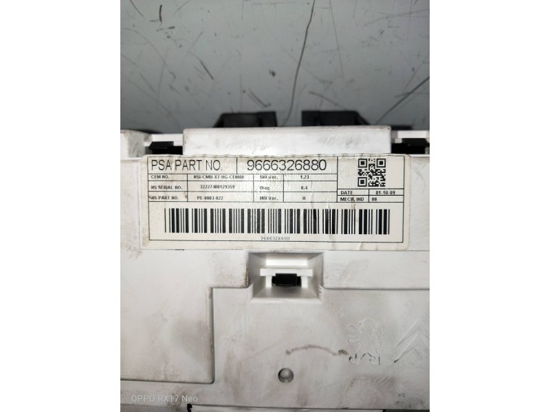 Recambio de cuadro instrumentos para citroen c5 berlina referencia OEM IAM 9666326880  