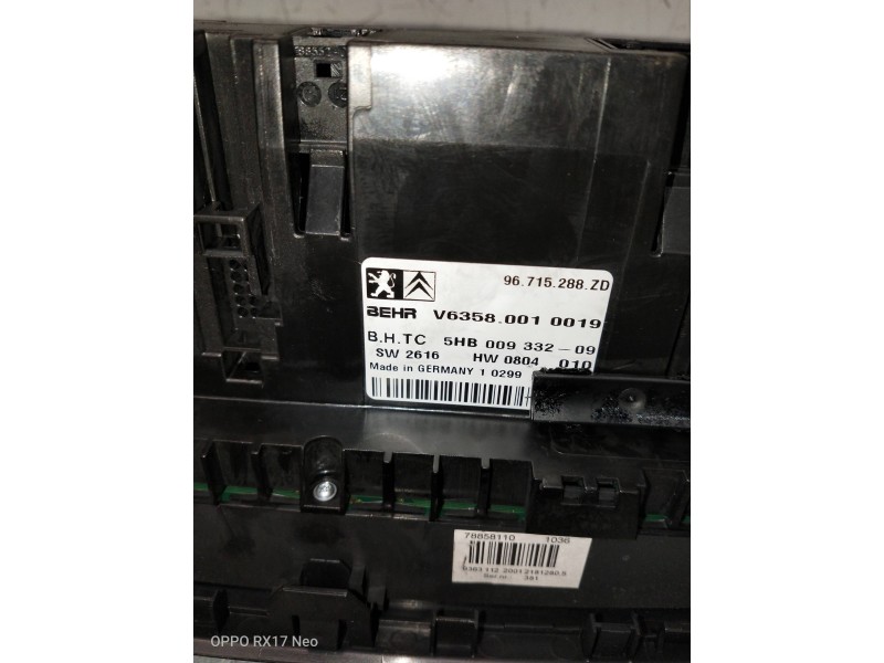 Recambio de mando calefaccion / aire acondicionado para citroen c5 berlina referencia OEM IAM 5HB00933209  