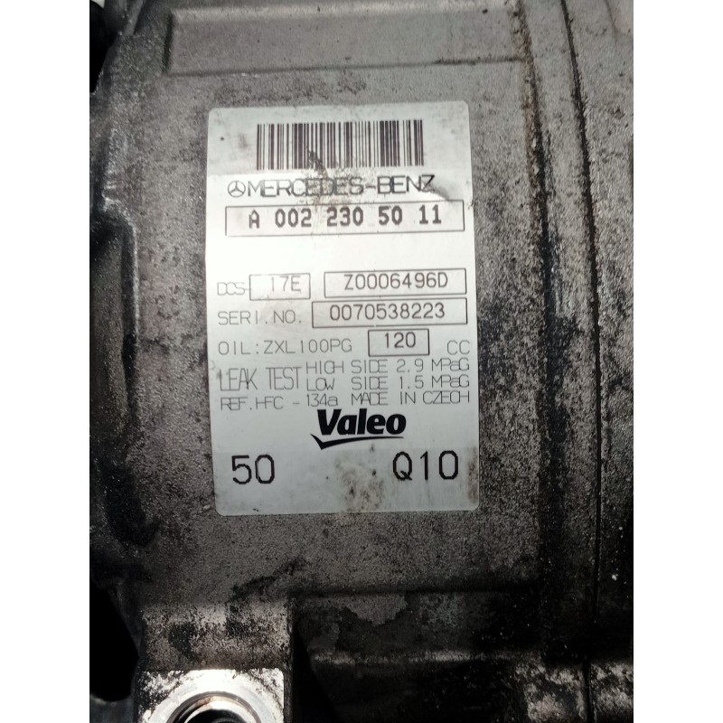 Recambio de compresor aire acondicionado para mercedes clase c (w204) berlina c 200 cdi blueefficiency (204.001) referencia OEM 