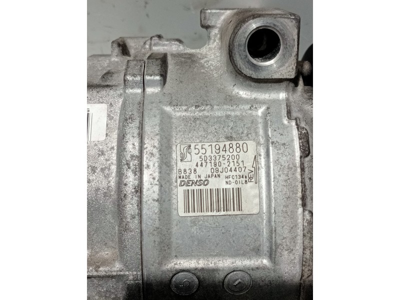 Recambio de compresor aire acondicionado para fiat grande punto (199) 1.4 16v active referencia OEM IAM 55194880 5D3375200 44719