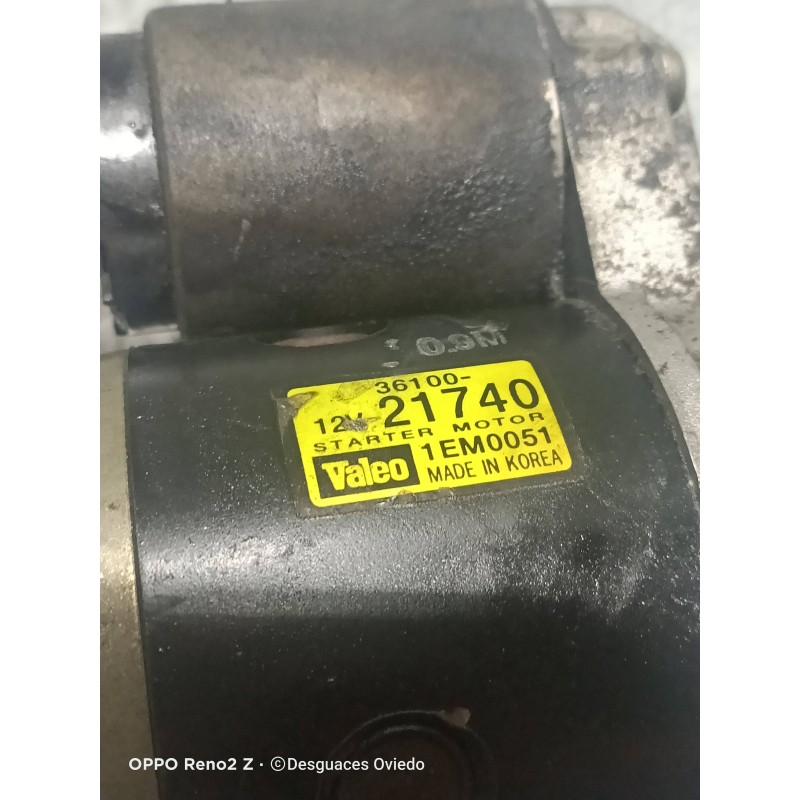Recambio de motor arranque para hyundai elantra (xd) 1.6 gls (4-ptas.) referencia OEM IAM 36002740 1EM0051 