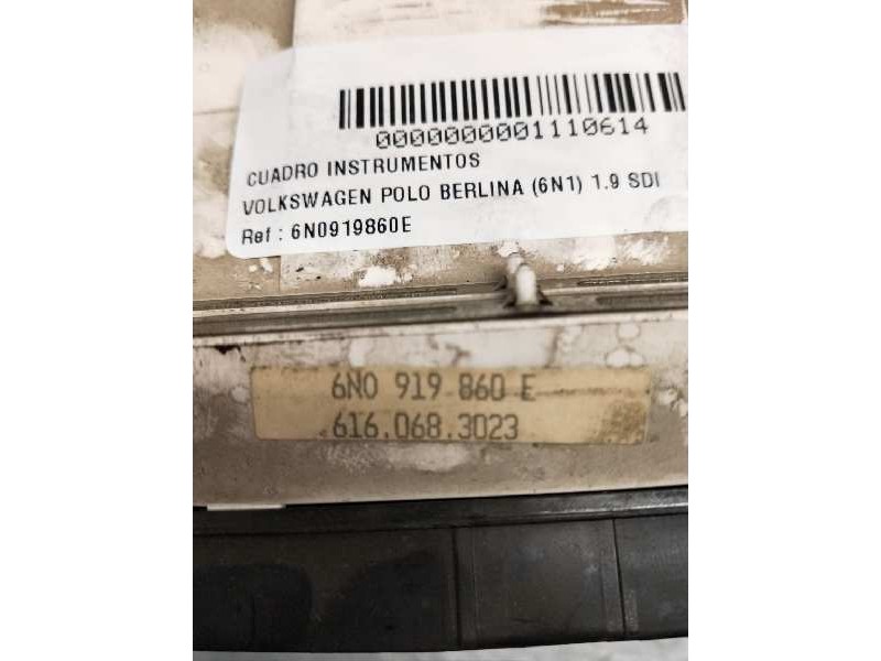 Recambio de cuadro instrumentos para volkswagen polo berlina (6n1) 1.9 sdi referencia OEM IAM 6N0919860E 6160683023 