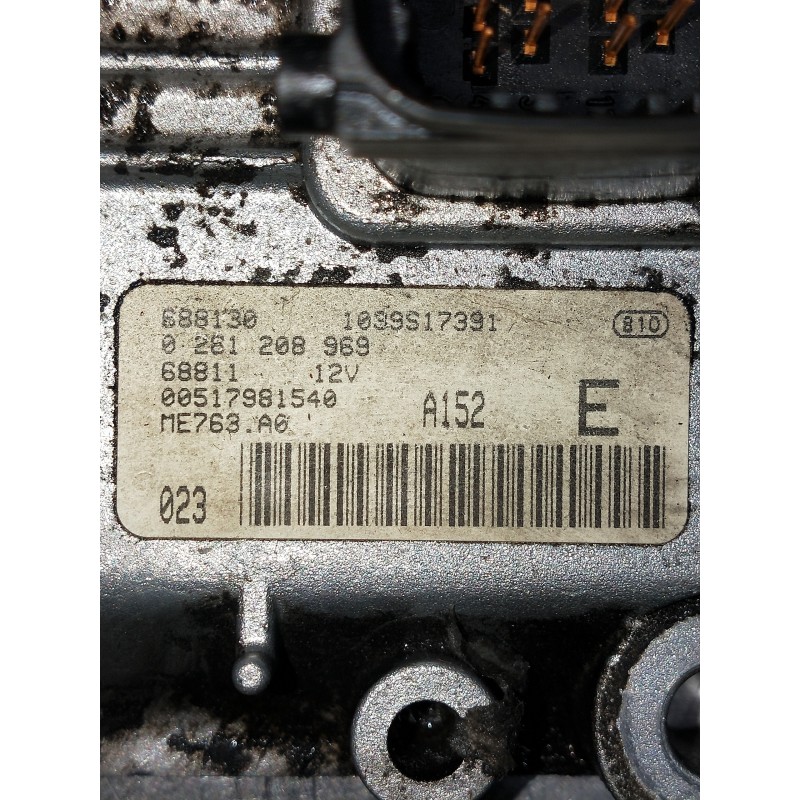 Recambio de centralita motor uce para fiat grande punto (199) 1.4 16v dynamic referencia OEM IAM 1039S17391 0261208969 