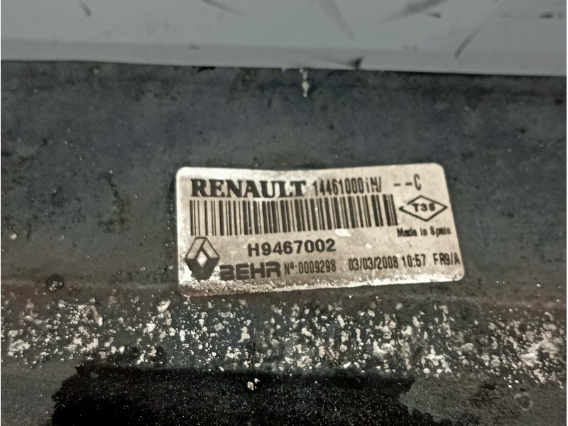 Recambio de intercooler para renault laguna iii 2.0 dci diesel fap referencia OEM IAM 144610001N H9467002 