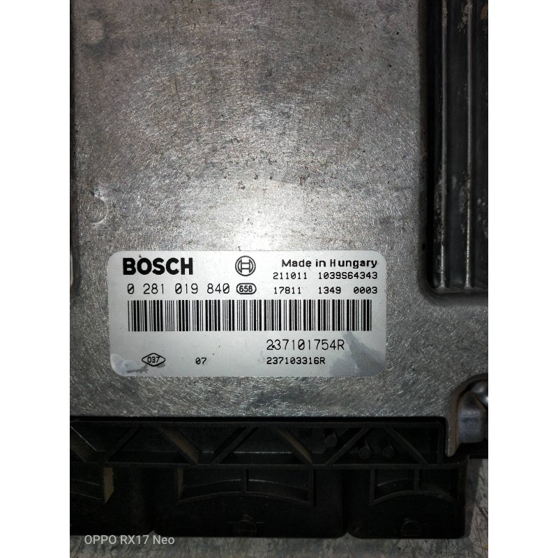 Recambio de centralita motor uce para nissan primastar (x..) avantour l1h1 2,7 t / 7-sitzer referencia OEM IAM 0281019840 237101