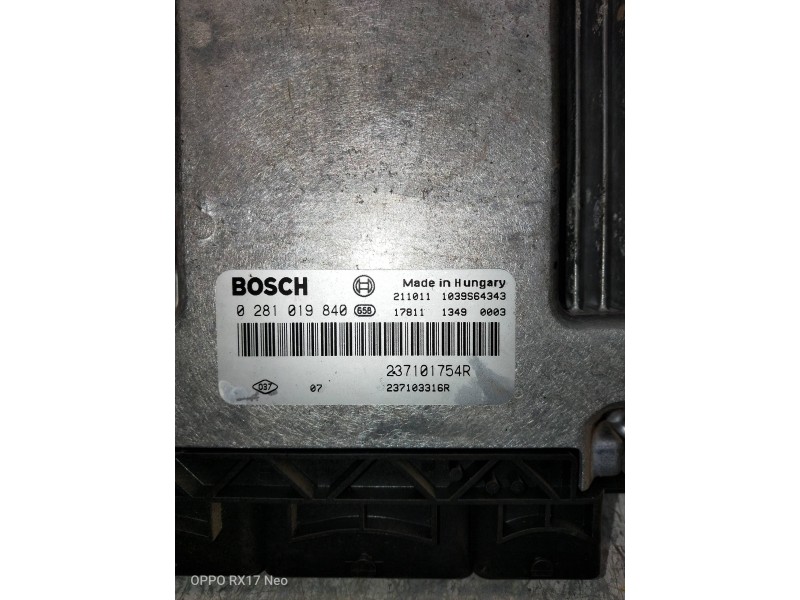Recambio de centralita motor uce para nissan primastar (x..) avantour l1h1 2,7 t / 7-sitzer referencia OEM IAM 0281019840 237101