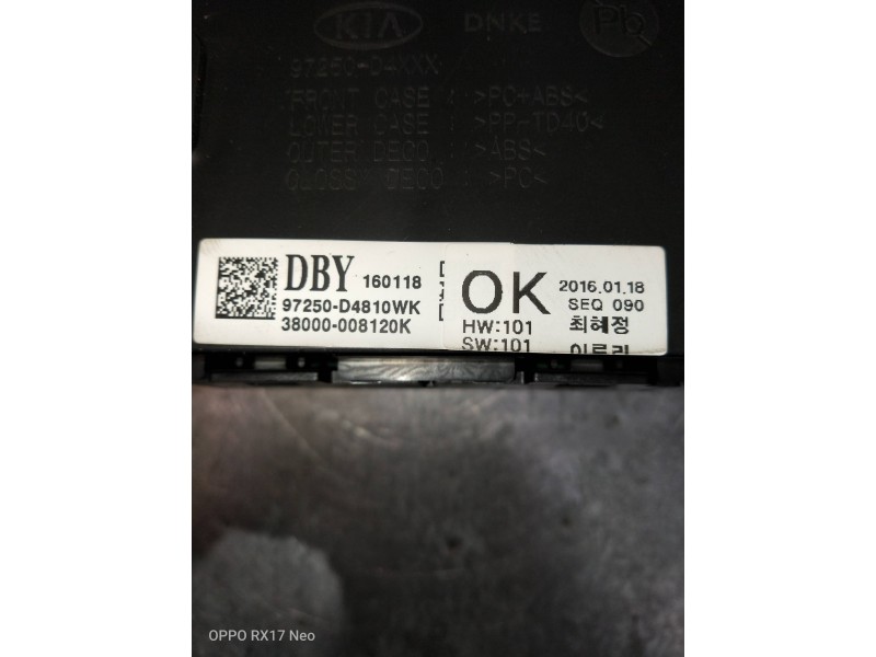 Recambio de mando calefaccion / aire acondicionado para kia optima vision referencia OEM IAM 97250D4810 38000008120K 