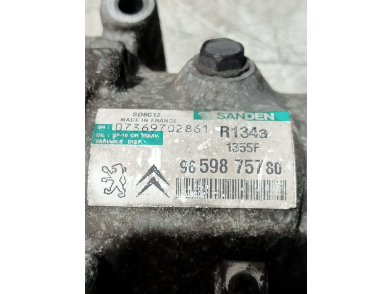 Recambio de compresor aire acondicionado para peugeot 308 confort referencia OEM IAM 9659875780  