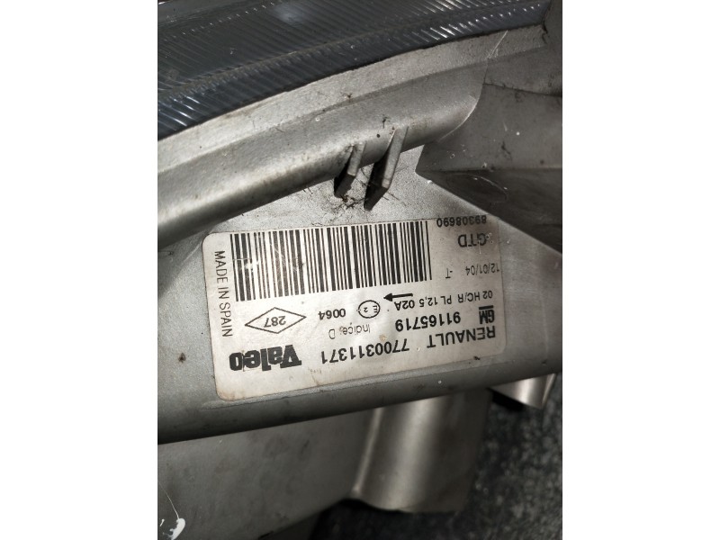Recambio de faro izquierdo para renault trafic caja cerrada (ab 4.01) l1h1 caja cerrada, corto referencia OEM IAM 7700311371  
