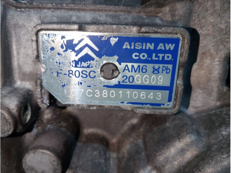 Recambio de caja cambios para peugeot 407 coupe básico referencia OEM IAM 20GG09 TF80SC AM6 07C380110643 AUTOMATICO