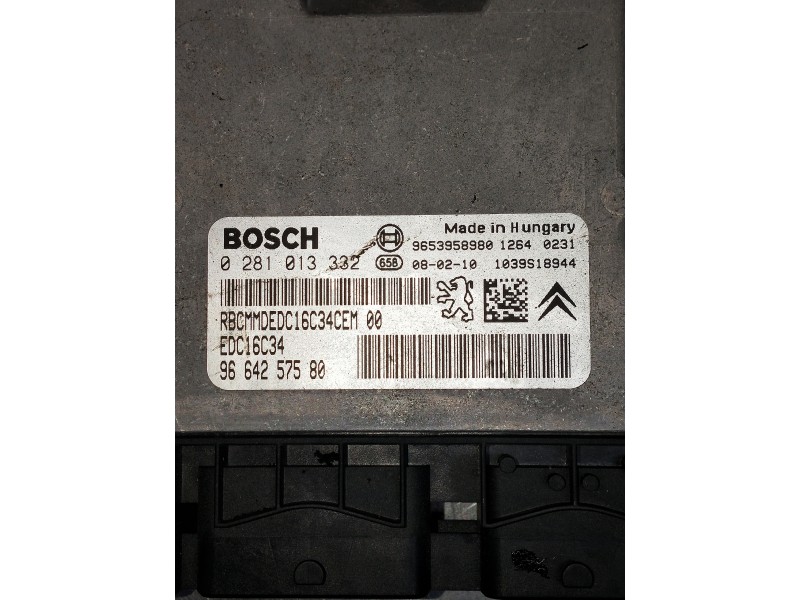 Recambio de centralita motor uce para peugeot 308 confort referencia OEM IAM 0281013332 9653958980 9664257580