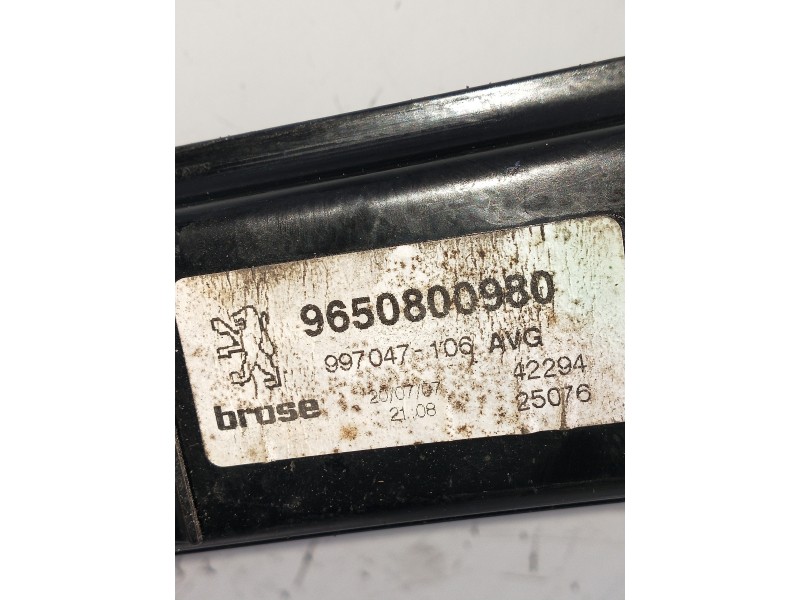 Recambio de elevalunas delantero izquierdo para peugeot 407 coupe básico referencia OEM IAM 9650800980  