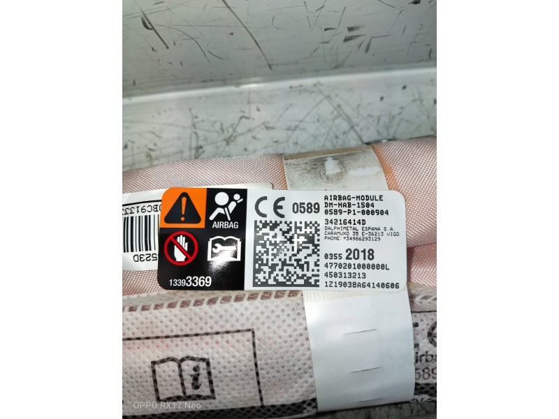 Recambio de airbag cortina delantero izquierdo para citroen c3 aircross feel referencia OEM IAM 13393369 450313213 03552018