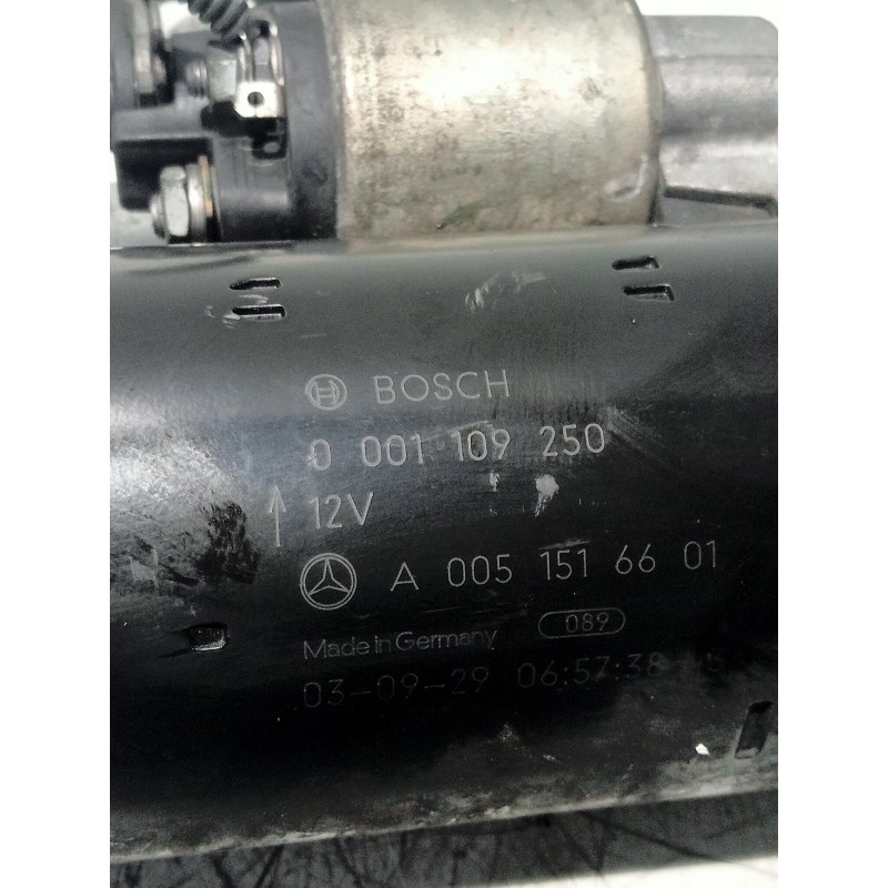 Recambio de motor arranque para mercedes clase c (w203) berlina 270 cdi (203.016) referencia OEM IAM A0051516601 0001109250 