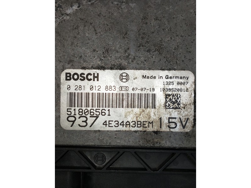 Recambio de centralita motor uce para alfa romeo gt (125) 1.9 jtd 16v m-jet impression (10.2006) referencia OEM IAM 0281012883 5