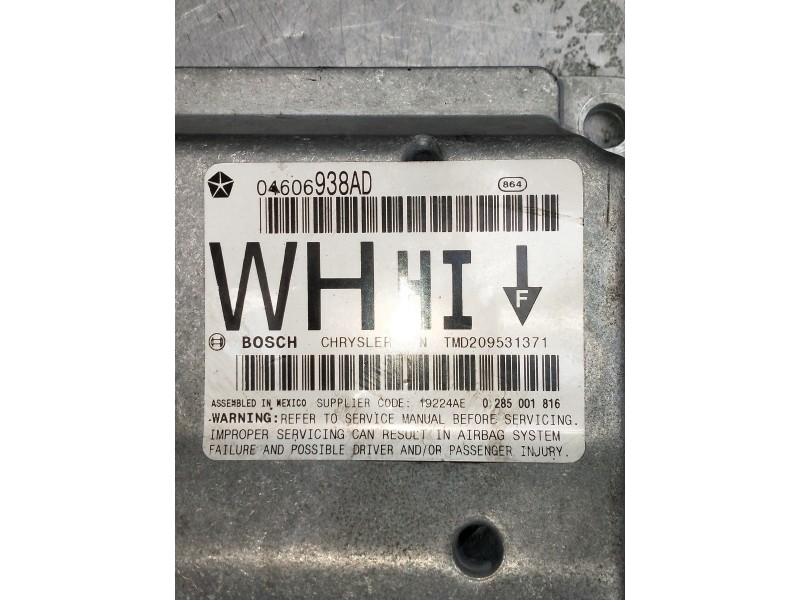 Recambio de centralita airbag para jeep gr. cherokee (wh) referencia OEM IAM 04606938AD  