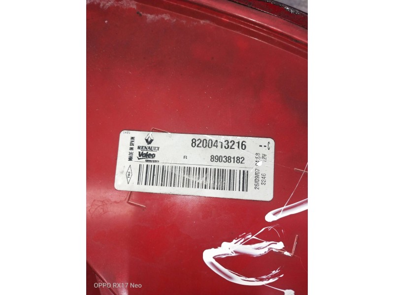 Recambio de piloto trasero izquierdo para renault megane ii berlina 5p business referencia OEM IAM 8200413216 89038182 