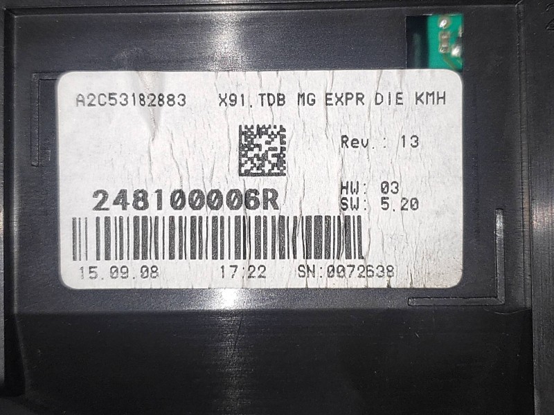 Recambio de cuadro instrumentos para renault laguna iii authentique referencia OEM IAM A2C53182883 248100006R 