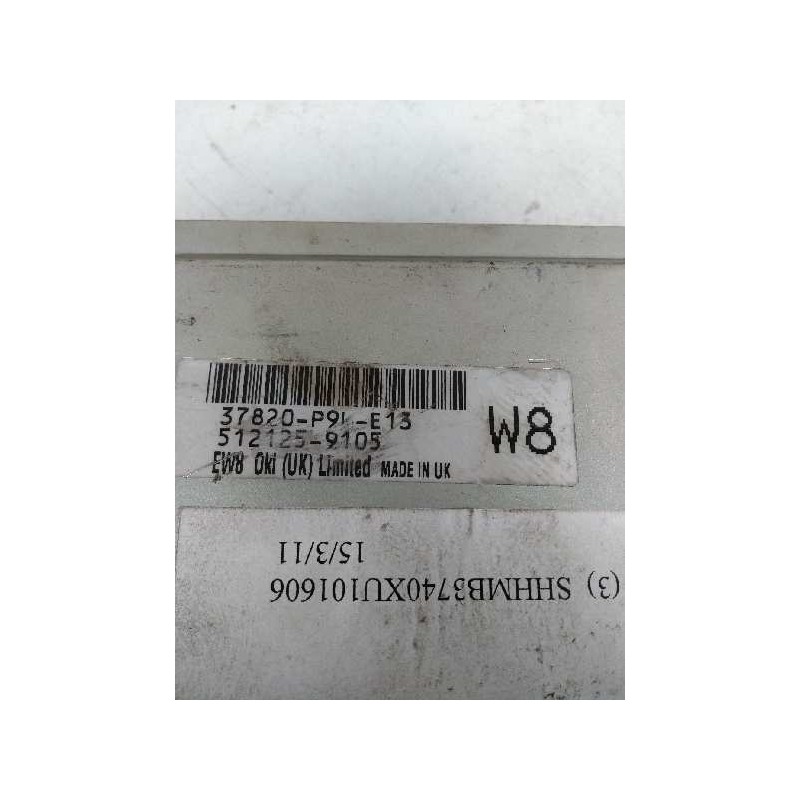 Recambio de centralita motor uce para honda civic berlina .5 (ma/mb) 1.5 referencia OEM IAM 37820P9LE13 W8 