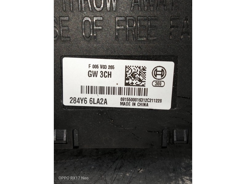 Recambio de modulo electronico para dacia spring referencia OEM IAM 284Y66LA2A F005V03265 