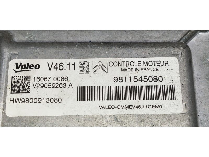 Recambio de centralita motor uce para peugeot 208 style referencia OEM IAM 9811545080 HW9800913080 