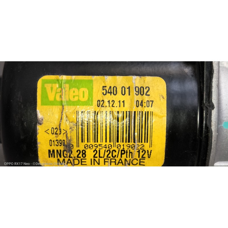 Recambio de motor limpia delantero para renault kangoo z.e. maxi 2-sitzer referencia OEM IAM 54001902 009540 019022