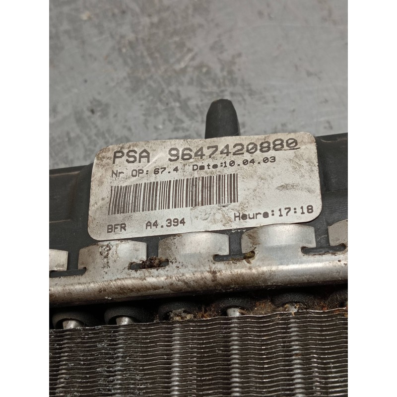 Recambio de radiador agua para citroen xsara berlina 1.4i sx referencia OEM IAM 9647420880  