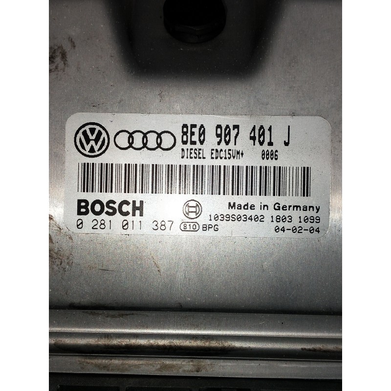 Recambio de centralita motor uce para audi a6 berlina (4b2) 2.5 tdi quattro referencia OEM IAM 0281011387 8E0907401J 