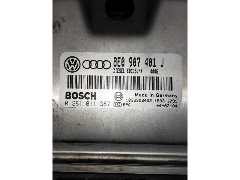 Recambio de centralita motor uce para audi a6 berlina (4b2) 2.5 tdi quattro referencia OEM IAM 0281011387 8E0907401J 