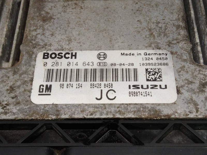 Recambio de centralita motor uce para opel astra gtc energy referencia OEM IAM 0281014643 98074154 8980741541 JC