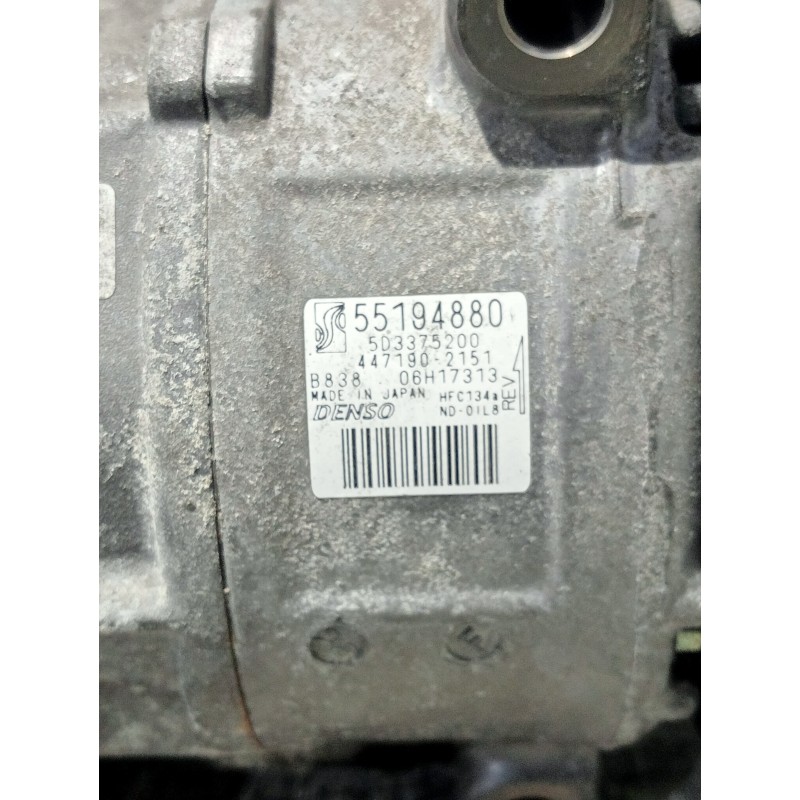 Recambio de compresor aire acondicionado para fiat grande punto (199) 1.4 16v dynamic referencia OEM IAM 55194880 5D3375200 4471