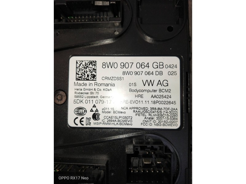 Recambio de modulo electronico para audi a4 avant (8wd) referencia OEM IAM 8W0907064GB 5DK01107917 
