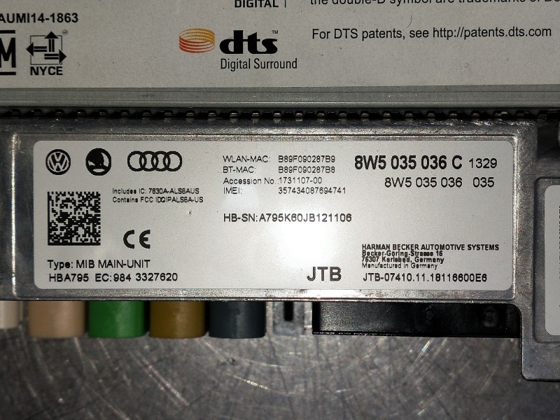 Recambio de sistema navegacion gps para audi a4 avant (8wd) referencia OEM IAM 8W5035036C  