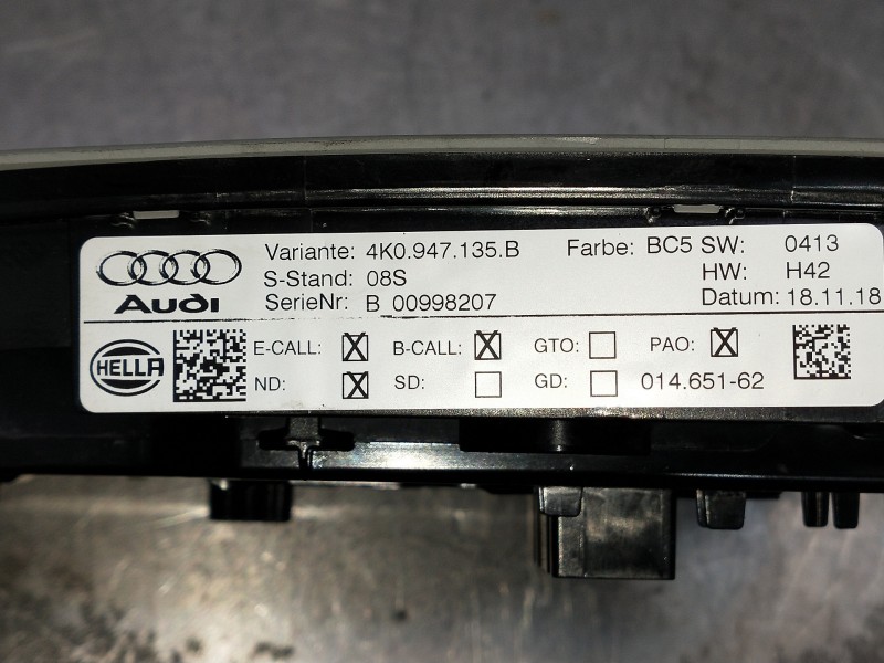 Recambio de luz interior para audi a4 avant (8wd) referencia OEM IAM 4K0947135B  