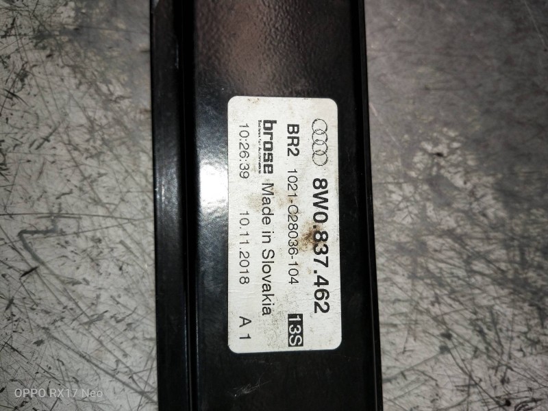 Recambio de elevalunas delantero derecho para audi a4 avant (8wd) referencia OEM IAM 8W0837462  5P