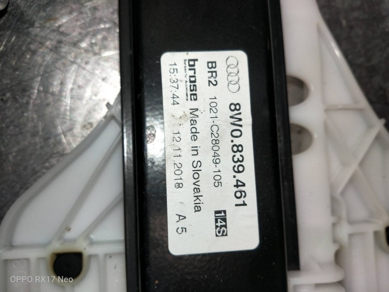 Recambio de elevalunas trasero izquierdo para audi a4 avant (8wd) referencia OEM IAM 8W0839461  5P