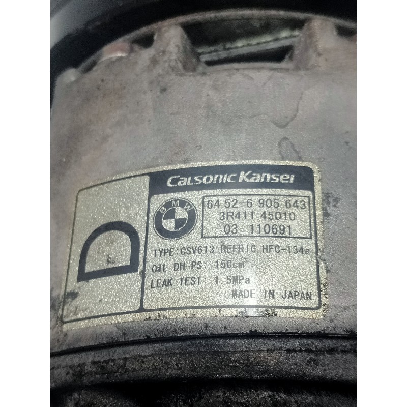 Recambio de compresor aire acondicionado para bmw serie 3 coupe (e46) 320 cd referencia OEM IAM 64526905643 3R41145010 