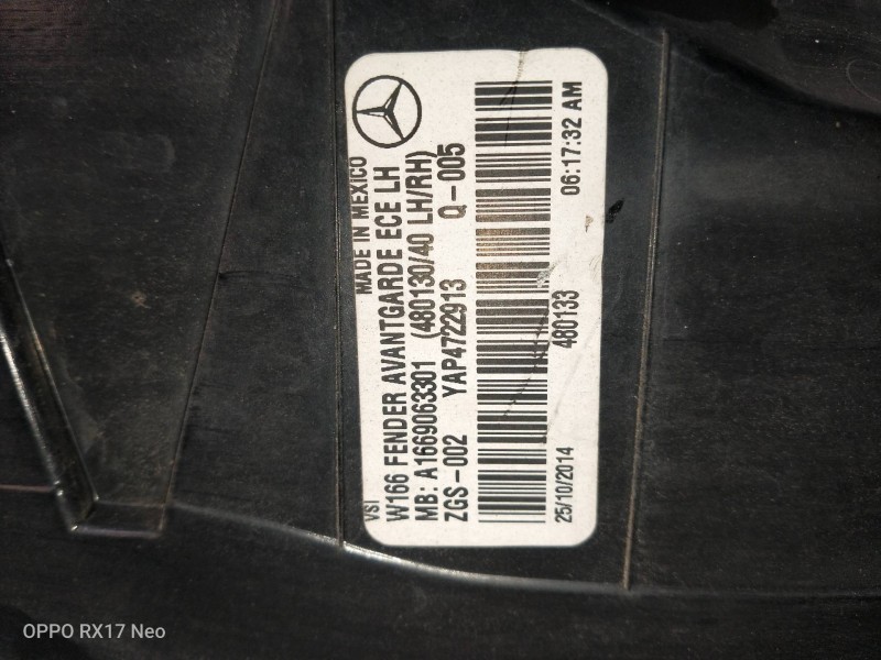 Recambio de piloto trasero izquierdo para mercedes clase m (w166) referencia OEM IAM A1669063301  