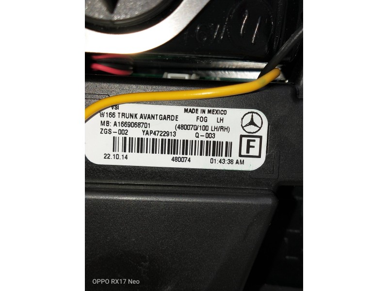 Recambio de piloto trasero izquierdo interior para mercedes clase m (w166) referencia OEM IAM A1669068701  