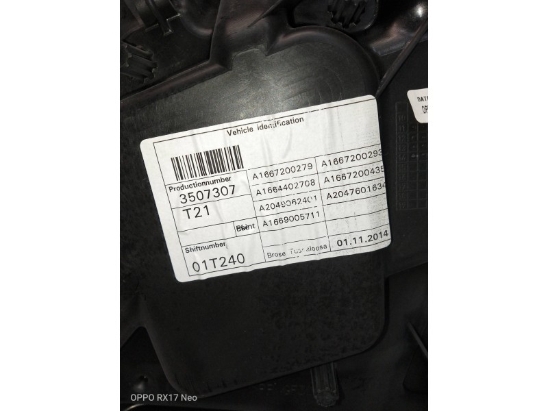 Recambio de elevalunas delantero derecho para mercedes clase m (w166) referencia OEM IAM A1667200279 A2049062401 5P