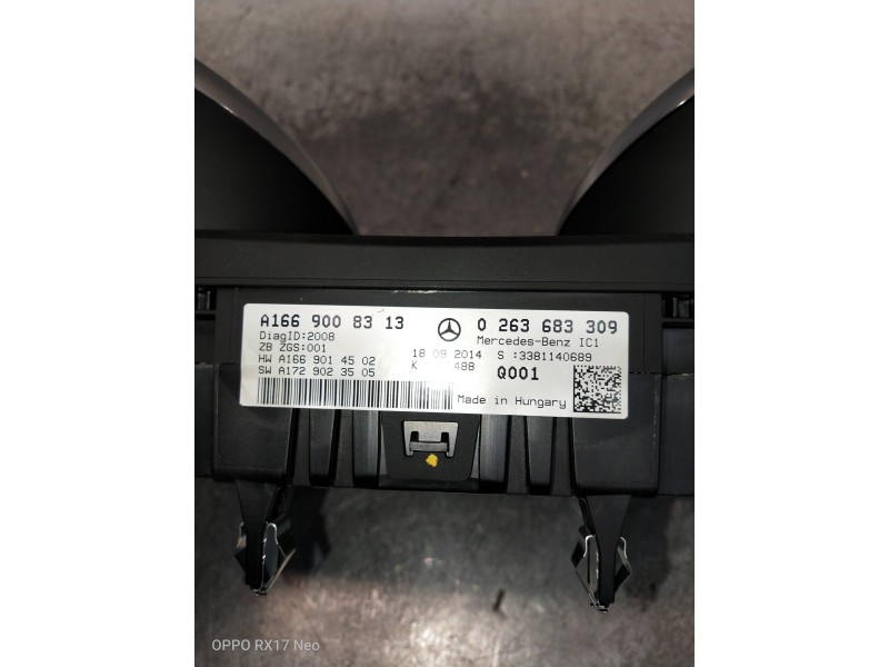 Recambio de cuadro instrumentos para mercedes clase m (w166) referencia OEM IAM A1669008313 0263683309 