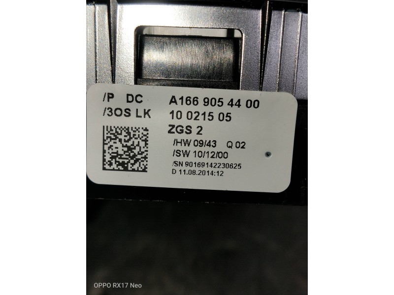 Recambio de mando elevalunas delantero izquierdo para mercedes clase m (w166) referencia OEM IAM A1669054400  5P